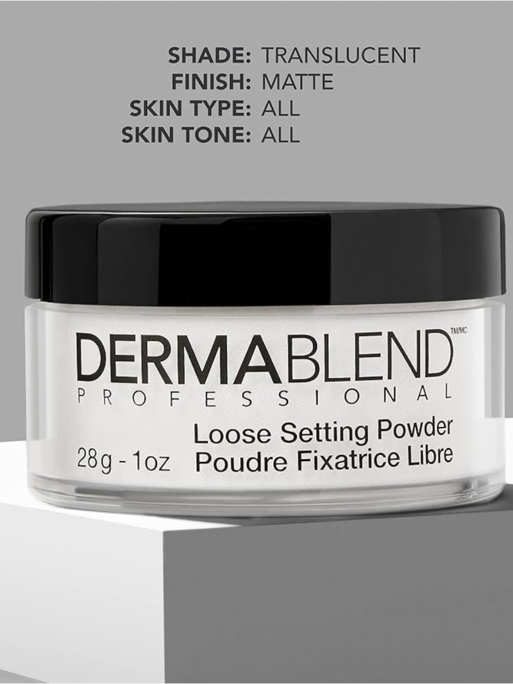 Dermablend Professional loose setting powder, Original; 28g-1oz; NEW